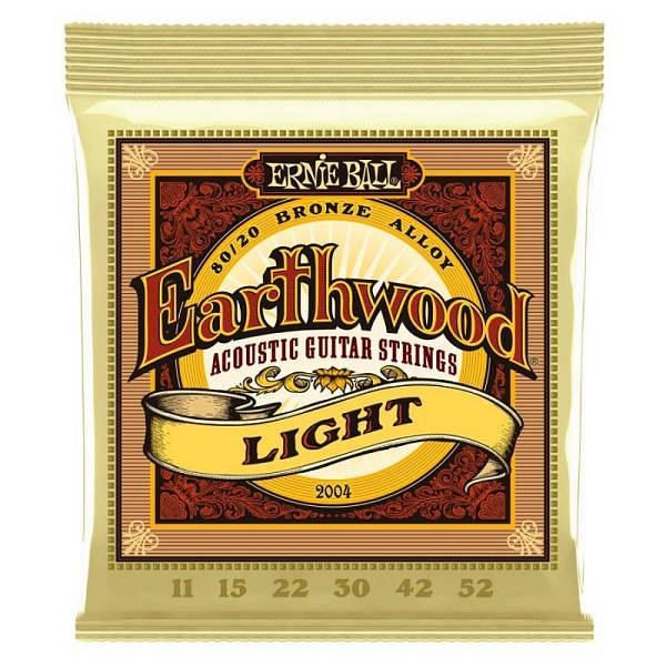 ernie ball 2004 earthwood 8020 bronze light 11 52 muta di corde per chitarra acustica