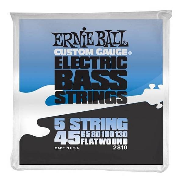 ernie ball 2810 flatwound 5 corde 45 130