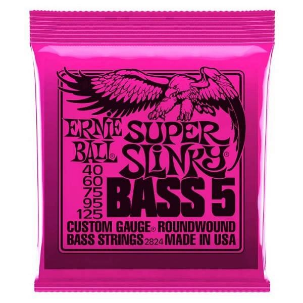 ernie ball 2824 nickel wound 5 corde super slinky 40 125
