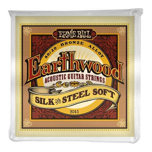 ernie ball 2045 earthwood silk steel 8020 bronze soft 11 52
