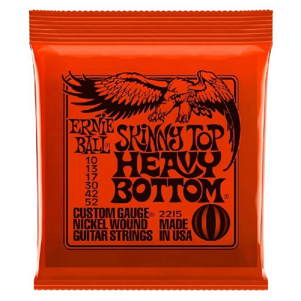 ernie ball 2215 nickel wound skinny top heavy bottom slinky 10 52 muta di corde per chitarra elettrica
