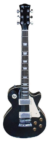 extreme el 200 bk chitarra elettrica stile gibson 22 tasti ponte fisso 2 toni e 2 volumi switch a 3 vie