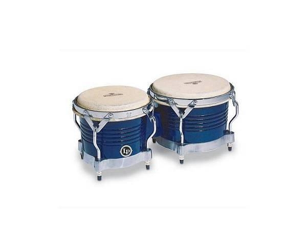 latin percussion matador wood bongos m201 blwc blue