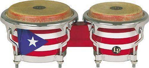 latin percussion matador wood bongos m201 pr puerto rican flag
