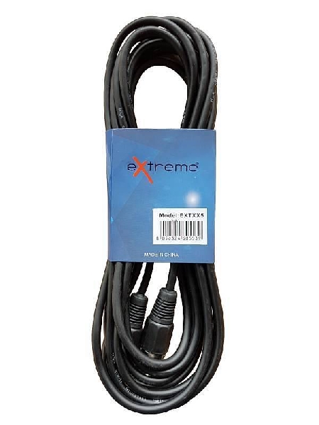 extreme xx5 cavo microfonocasse 5 metri 1 connettore xlr maschio 1 femmina cavo microfonico 65mm