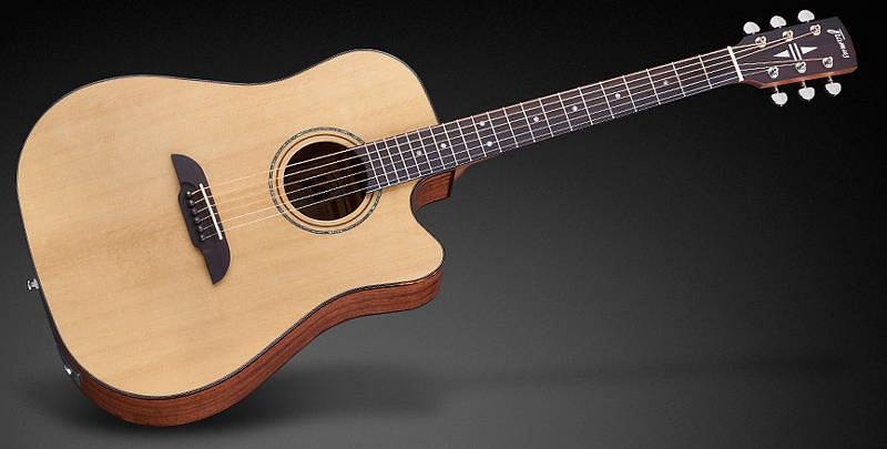 framus fd14 sv ce dreadnought cutaway eq natural vintage satin