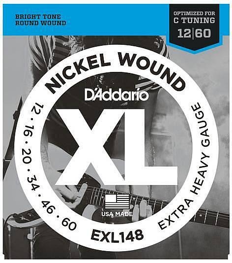 daddario exl148 nickel wound corde per chitarra elettrica extra heavy 12 60