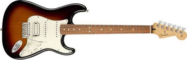 fender player stratocaster hss pau ferro 3c sunburst