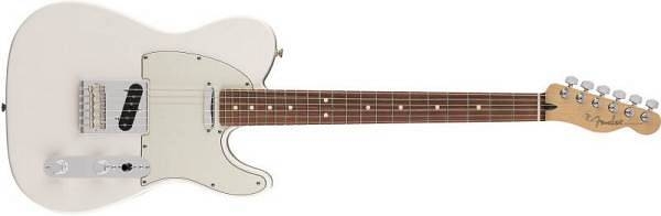 fender player telecaster pau ferro polar white