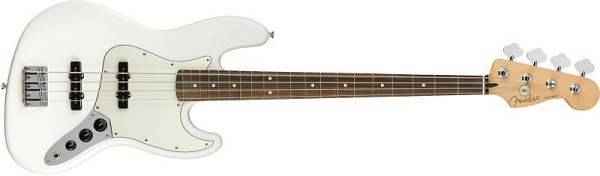 fender player jazz bass pau ferro polar white