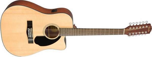 fender cd 60 sce dreadnought 12 string walnut fingerboard natural