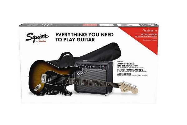 squier by fender affinity stratocaster hss pack lf brown sunburst ultimo disponibile