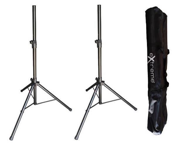 extreme ss pack air speaker stand professionali kit set supporti casse in alluminio con borsa trasporto altezza regolabile sist