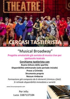 cercasi tastierista per musical live