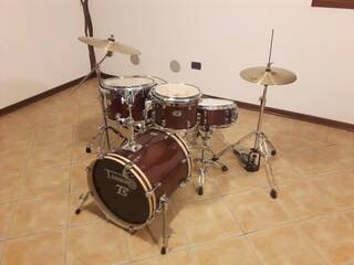 batteria tamburo t5 18 5pz red sparkle