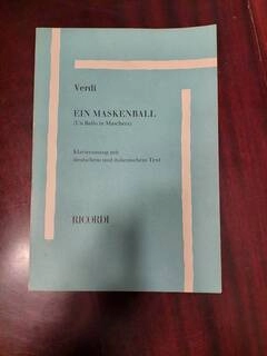 ein maskenball (un ballo in maschera) -verdi - Spartiti musicali e metodi