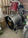 batteria acustica pearl export series + cassa world series