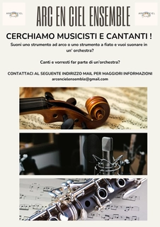 orchestra cerca musicisti (archi e strumenti a fiato)