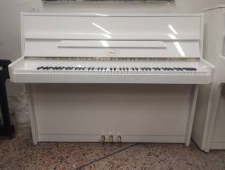 pianoforte ibach 116 bianco lucido tedesco con trasporto e panca incl