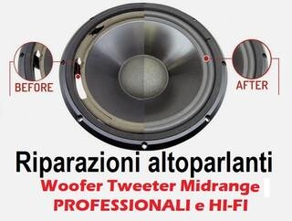 riparazioni woofer tweeter midrange driver crossover