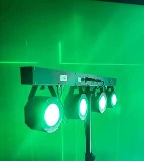 kit 4 proiettori led cob 60w rgb