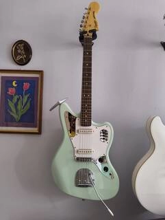 squier jaguar vintage modified surf green