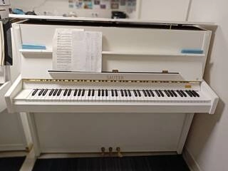 pianoforte acustico tedesco sauter 120 r2 bianco trattato da amatore