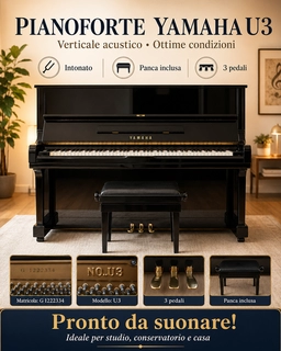 yamaha u3 pianoforte verticale professionale – ottime condizioni