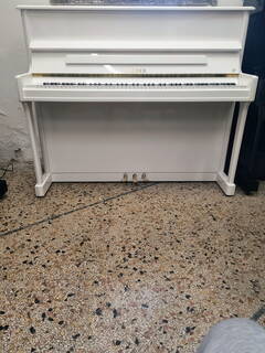 pianoforte sauter 120 bianco r2 doppio scappamento con trasporto