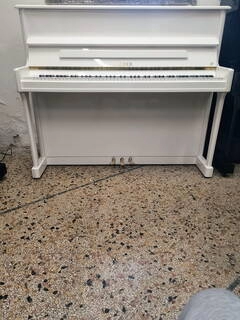 pianoforte sauter 120 bianco r2 doppio scappamento con trasporto