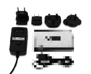 creator 5v/2a power adapter with exchangeable adapter plugs (euro/