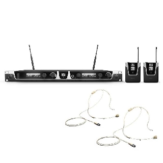 ld systems u505 bphh 2 sistema per radiomicrofono con bodypack e headset color beige