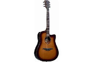 lag guitars t 100 dce brown shadow