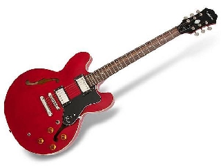epiphone dot cherry - semihollow con pickup alnico