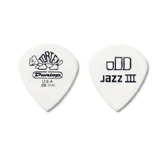 dunlop 478r1.14 tortex white jazz iii, 1.14mm