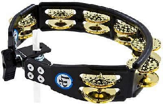latin percussion lp179 cyclops tambourine - tamburello montabile su asta con piatti in ottone