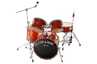 luke & daniel jbm1110 - batteria acustica di alta qualità in acero con meccaniche professionali