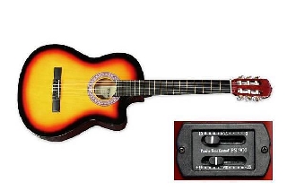 olveira chitarra classica elettrificata - sunburst - olcg300ctv