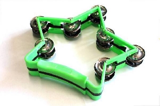 extreme mt3 - tamburello in plastica a forma di stella - verde