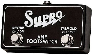 supro tremolo & reverb footswitch per amplificatori supro