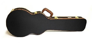 luke & daniel wlp6 - custodia rigida in legno per chitarra les paul - tessuto nero