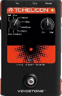 tc helicon voicetone r1 - pedale riverbero per voce