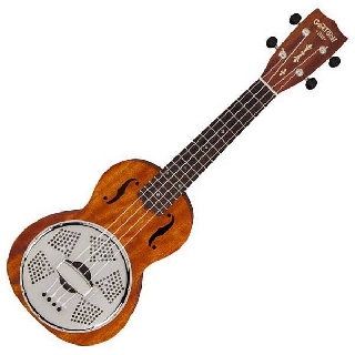 gretsch g9112 resonator-ukulele ovangkol fingerboard biscuit cone honey mahogany stain