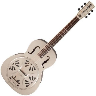 gretsch g9221 bobtail steel round-neck a.e. steel body spider cone resonator