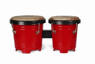 extreme bg4255-rd doppio bongo in plastica misura 4,25 + 5 vera pelle