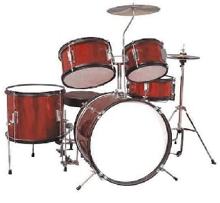 extreme d-900j5 red batteria acustica junior per bambini completa