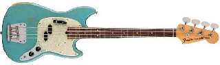 fender jmj justin meldal-johnsen road worn mustang bass faded daphne blue