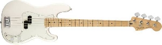 fender player precision bass mn polar white